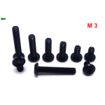 CZARNE ALUMINIOWE ŚRUBY ISO 7380 M3